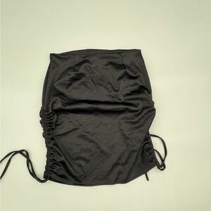 Windsor Elegant Black Satin Skirt